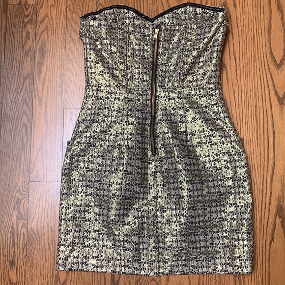 H&M Strapless Gold Mini Dress - Picture 2 of 8